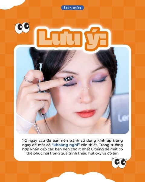 Đeo lens 1 ngày mà muốn đi ngủ trưa thì làm thế nào?