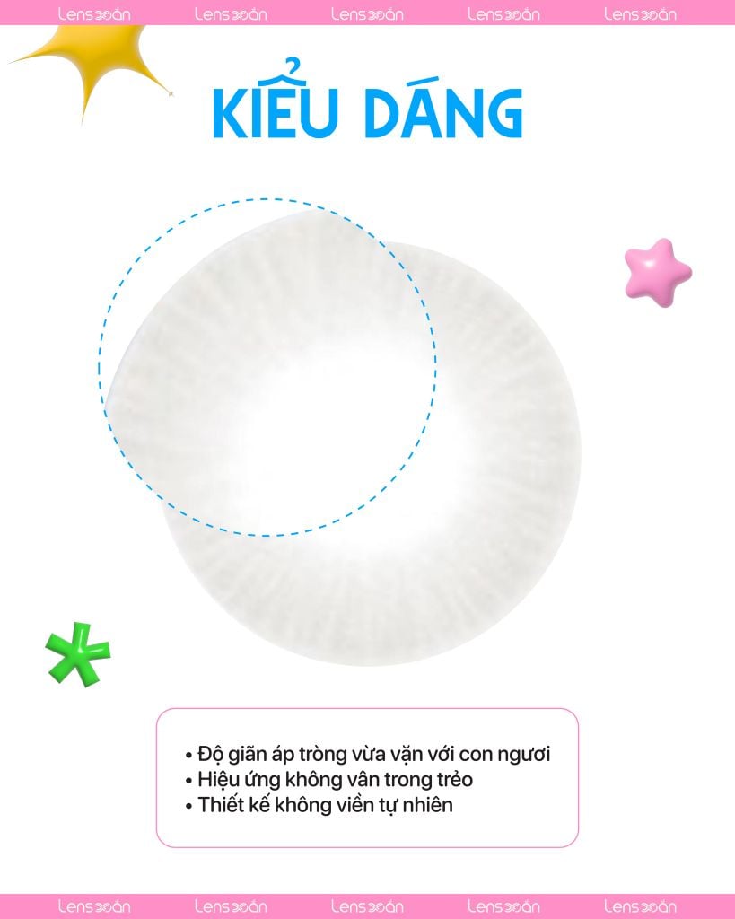 Lens Mini Gray – Lens xám không vân, không viền dành cho mắt nhỏ & layout nhẹ nhàng