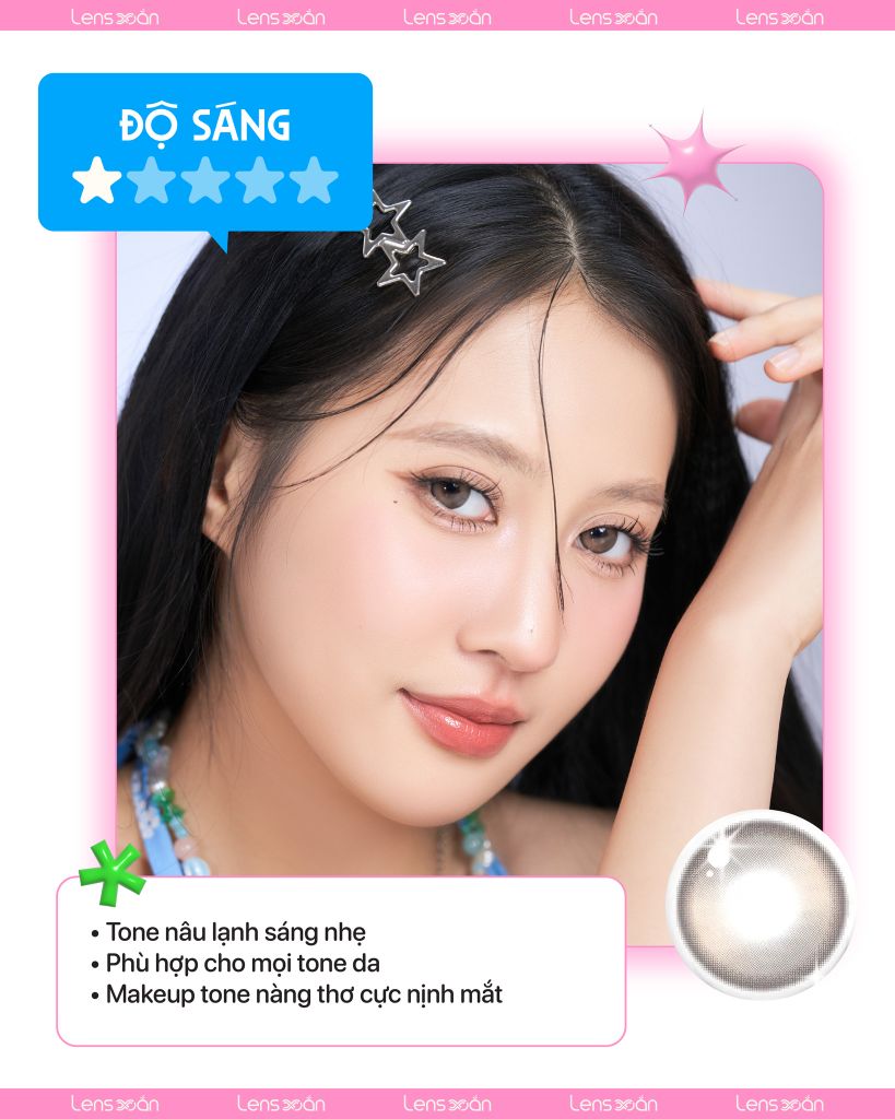 Lens Blurmagic Beige nâu lạnh, hiệu ứng long lanh tự nhiên