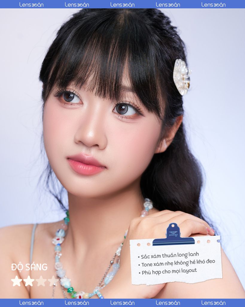 Lens Glowy Tear Gray – hiệu ứng xám khói glowy long lanh tự nhiên