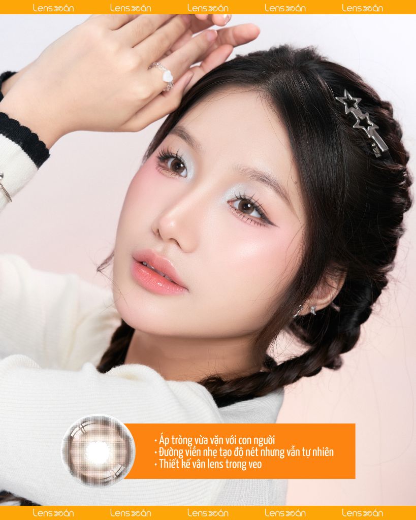 Ảnh bìa Oriana Ariel Brown – Lens nâu gỗ trong veo từ i-SHA