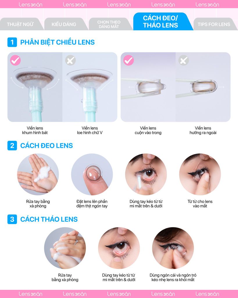 Cẩm nang đeo lens từ A–Z: Mọi điều Newbie cần biết