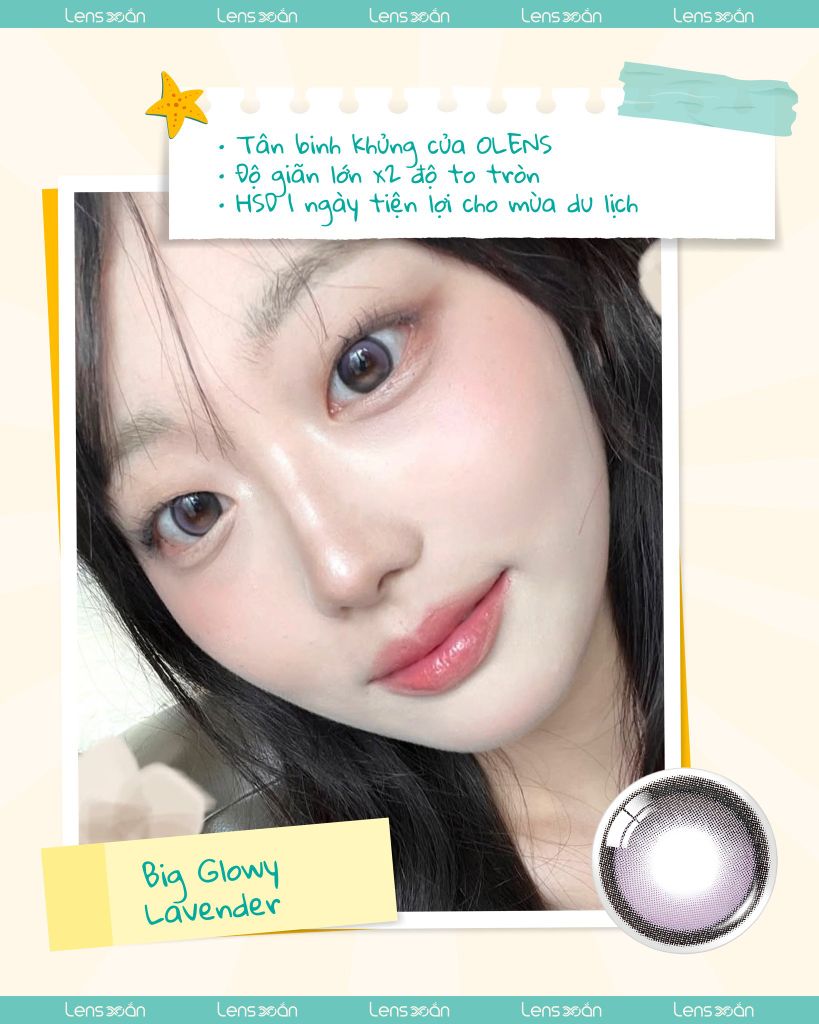 Feedback Big Glowy Lavender – siêu giãn, siêu cuốn, dùng 1 ngày