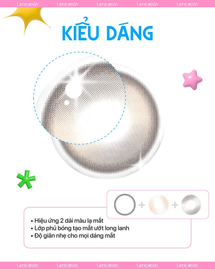 Lens Blurmagic Beige nâu lạnh, hiệu ứng long lanh tự nhiên