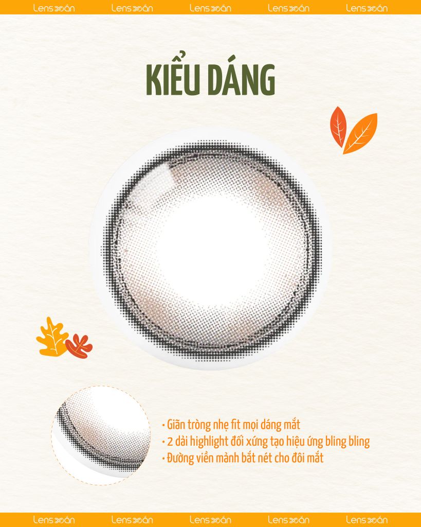 Meow Devon Beige – lens nâu đồng bling bling mới nhất BST Meow Fluffy