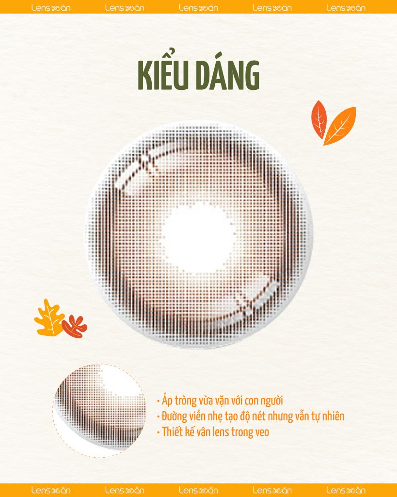 Ảnh bìa Oriana Ariel Brown – Lens nâu gỗ trong veo từ i-SHA