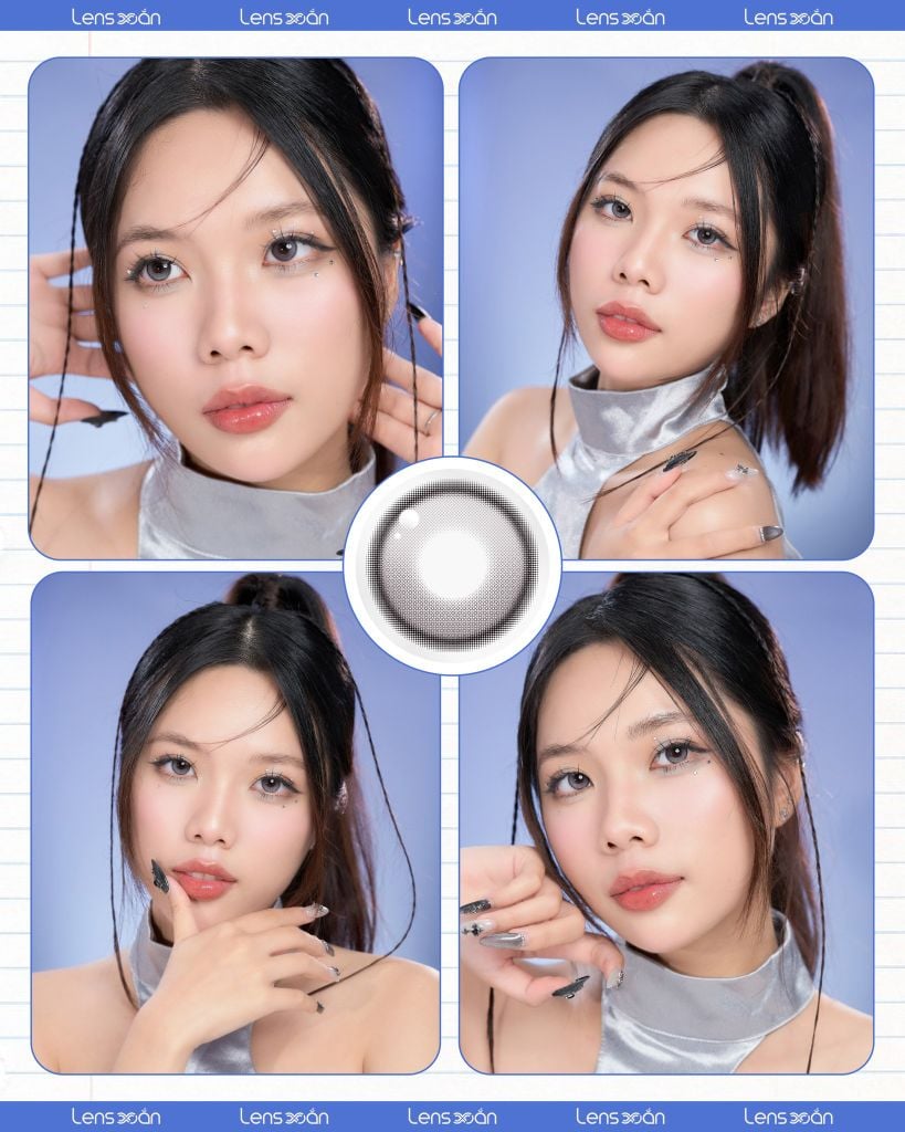 BIV Fixing Venti Charcoal – lens xám than đá ánh bạc 1 ngày, công nghệ Fixing 180°