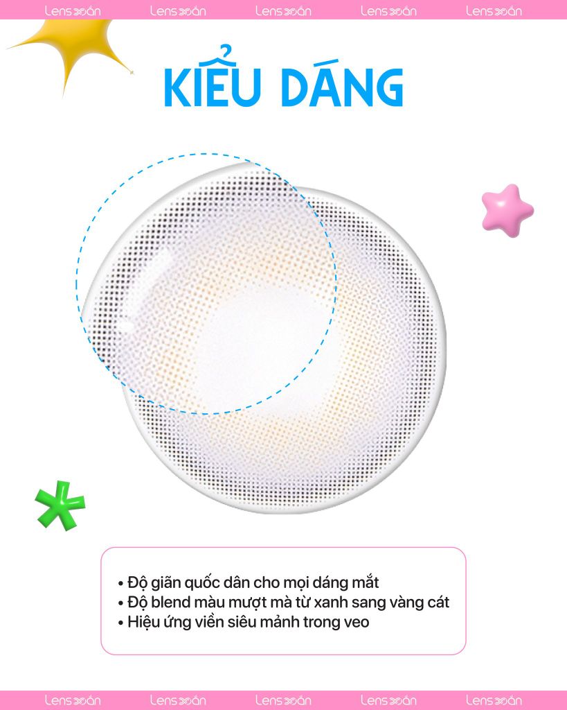 Tím pastel nhẹ nhàng cho nàng thơ: Review lens 1 ngày FRENCH SHINE LAVENDER từ OLENS
