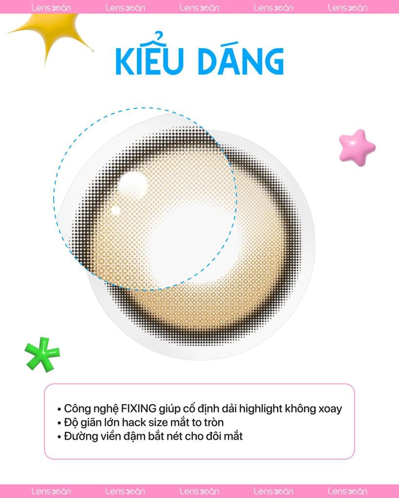 Biv Fixing Venti Oatmeal Brown – lens highlight công nghệ Fixing