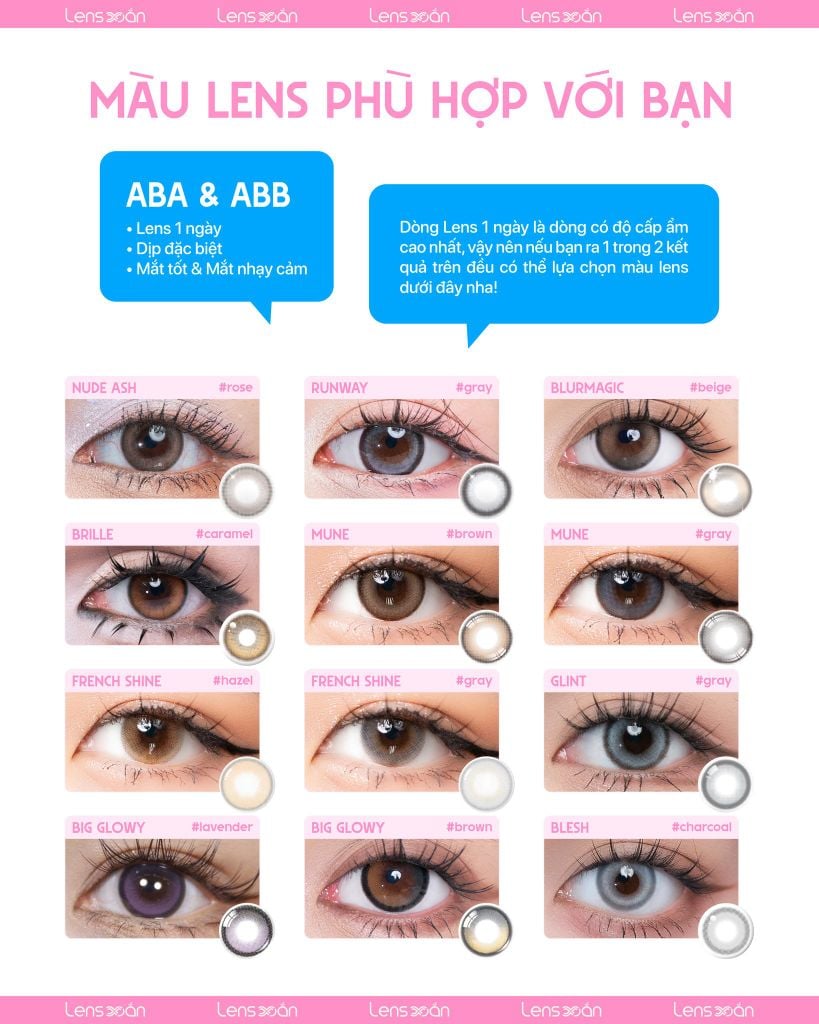 Làm bài test chọn màu lens chuẩn gu dành riêng cho newbie | Lens Xoắn