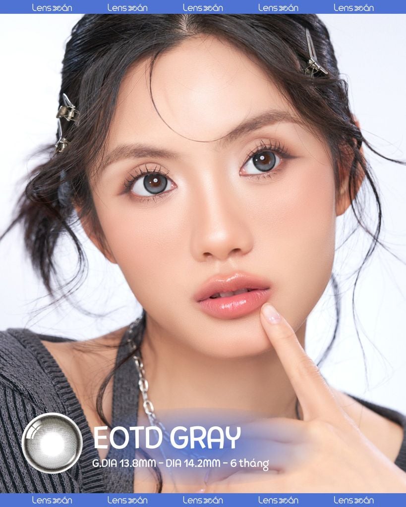 EOTD Gray – lens xám đen giãn tròng mắt búp bê