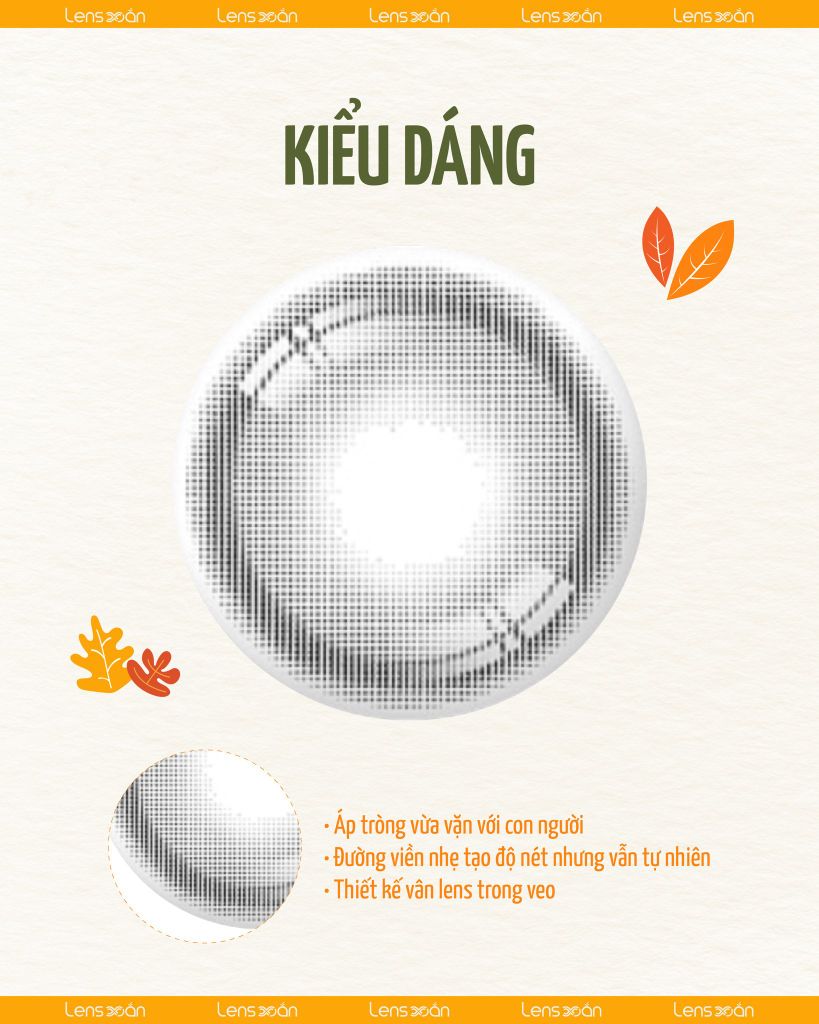 Oriana Ariel Gray – Lens xám ánh xanh pastel i-SHA