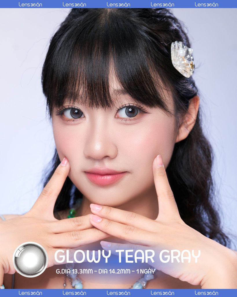 Lens Glowy Tear Gray – hiệu ứng xám khói glowy long lanh tự nhiên