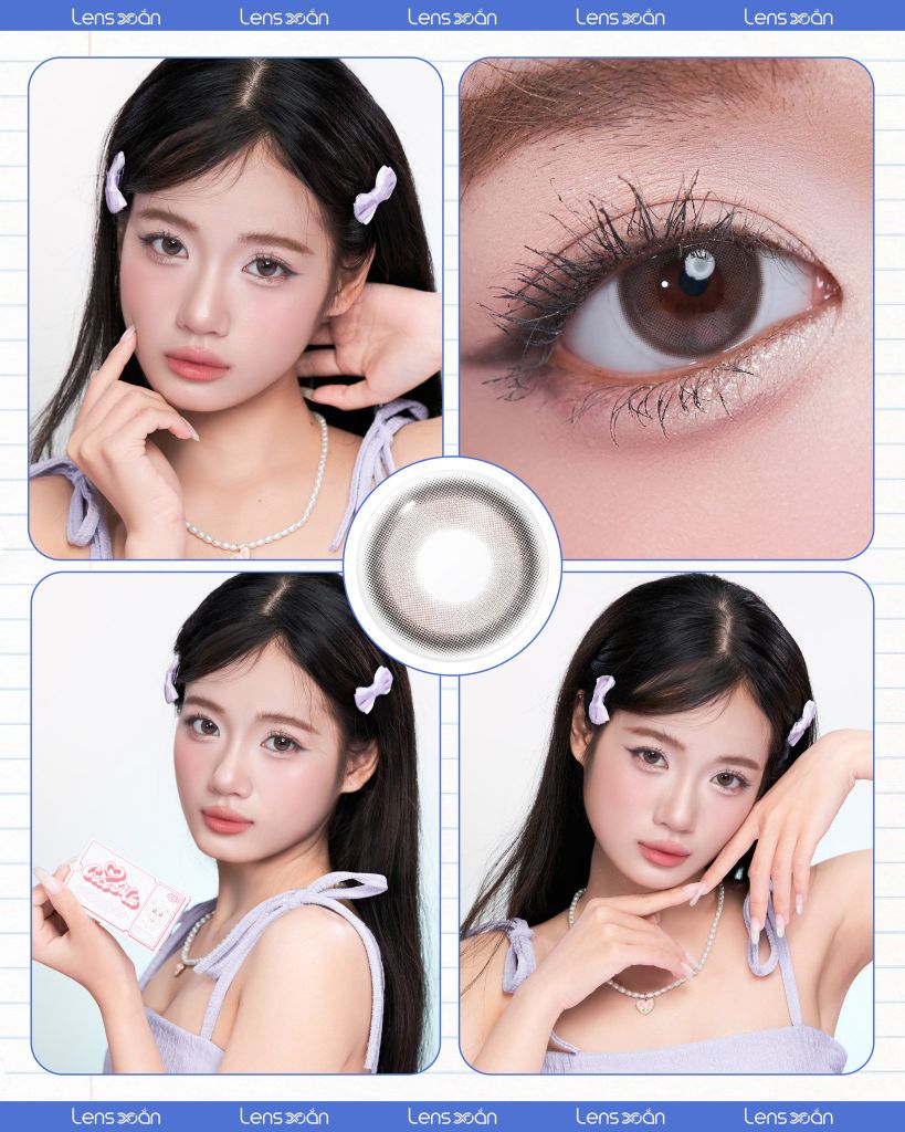 Ảnh bìa lens Coco Mio Roze Brown – Lens nâu hồng dịu dàng, tự nhiên trong veo