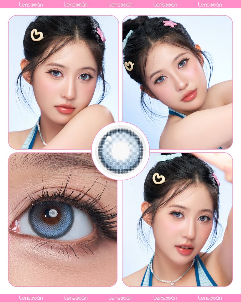 Lens BIV Fixing Venti Denim tone xanh xám ánh bạc, công nghệ highlight không xoay, G.DIA 13.8mm