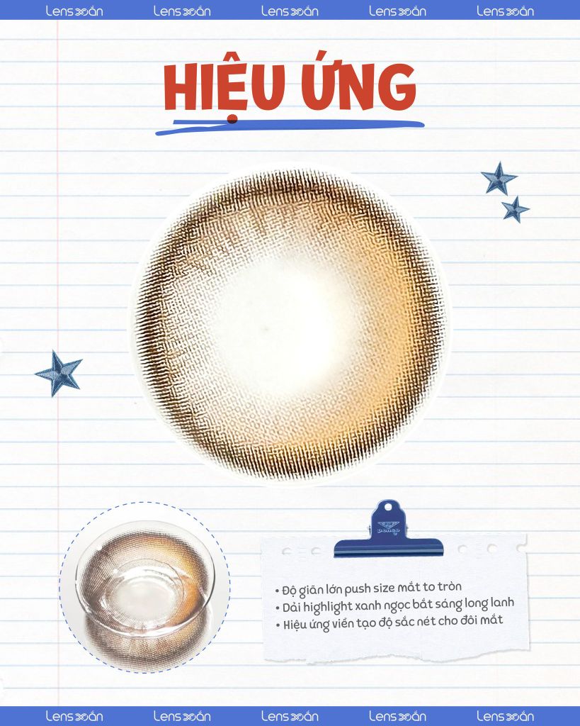 Lens One Pick Becca Azuki màu nâu mật ong tự nhiên