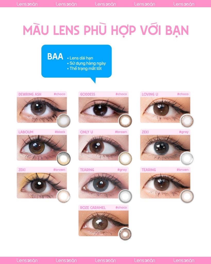 Làm bài test chọn màu lens chuẩn gu dành riêng cho newbie | Lens Xoắn