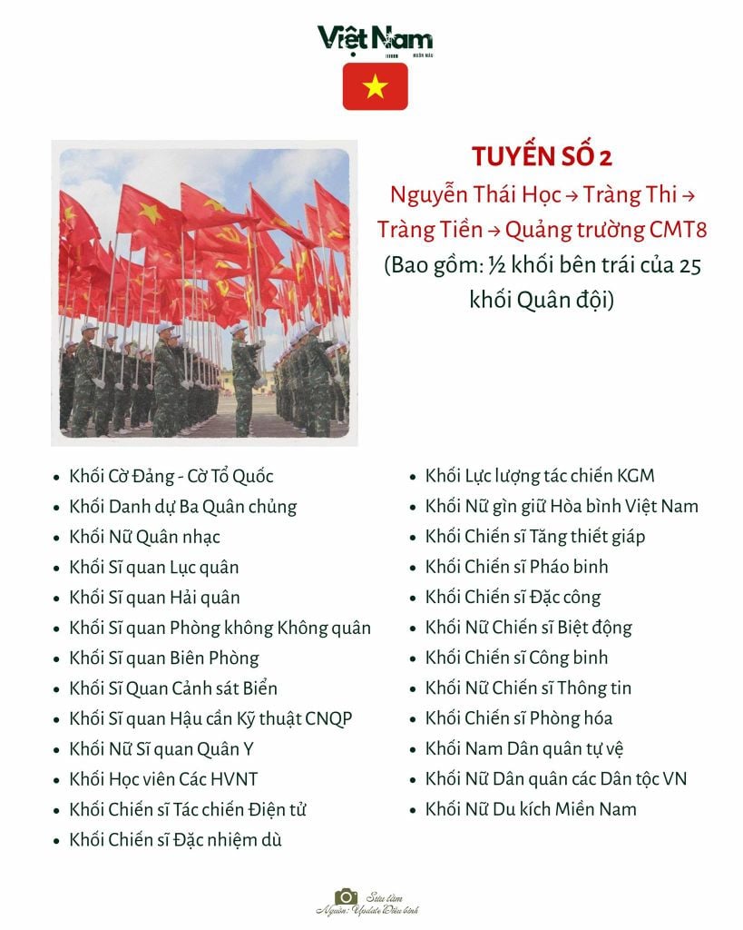 Lịch trình chi tiết các khối diễu binh A80 Quốc khánh 2-9 tại Hà Nội