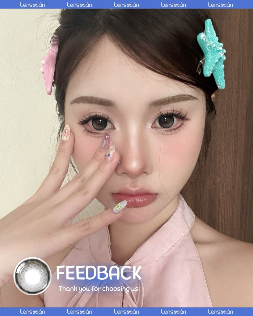 EOTD Gray – lens xám đen giãn tròng mắt búp bê