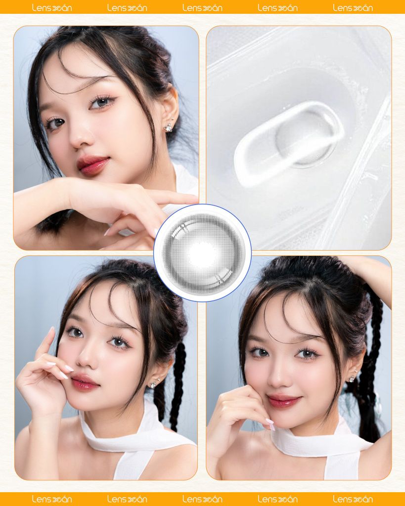 Oriana Ariel Gray – Lens xám ánh xanh pastel i-SHA