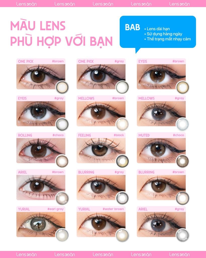 Làm bài test chọn màu lens chuẩn gu dành riêng cho newbie | Lens Xoắn
