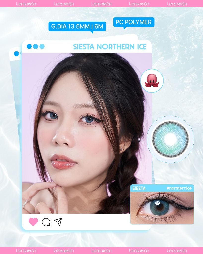 BST kính áp tròng xanh biển siêu slay cho mùa du lịch | Lens Xoắn