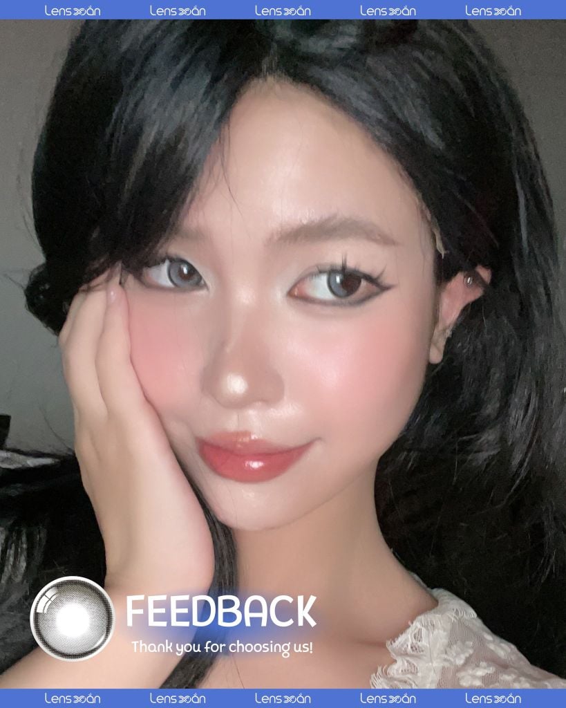 EOTD Gray – lens xám đen giãn tròng mắt búp bê