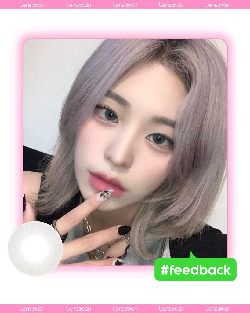 Lens Mini Gray – Lens xám không vân, không viền dành cho mắt nhỏ & layout nhẹ nhàng