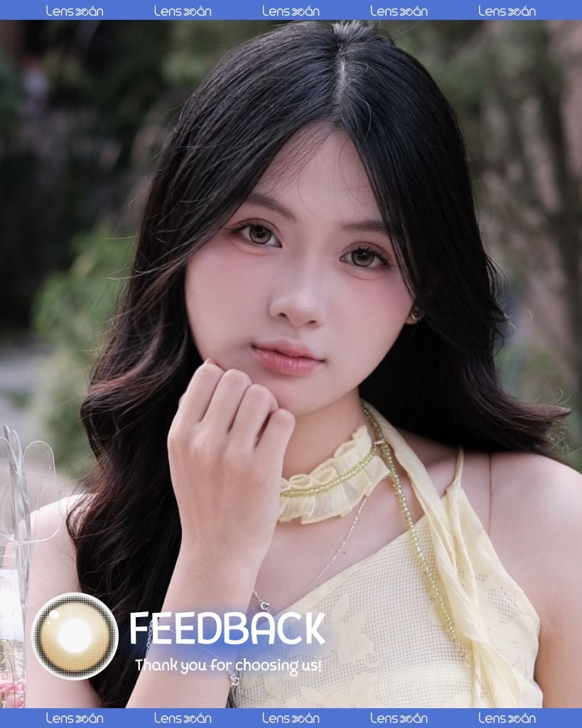 Lens BIV Oat Meal màu nâu trong veo tự nhiên