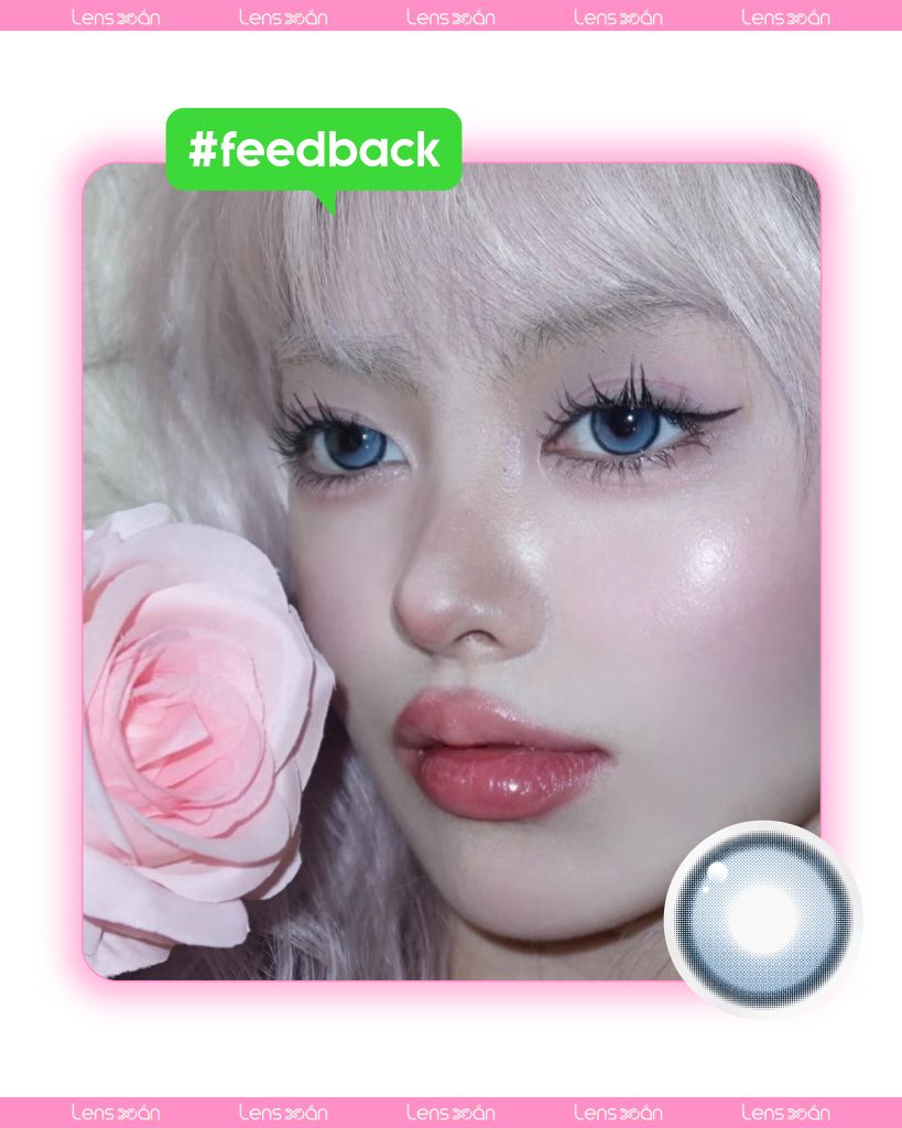 Lens BIV Fixing Venti Denim tone xanh xám ánh bạc, công nghệ highlight không xoay, G.DIA 13.8mm