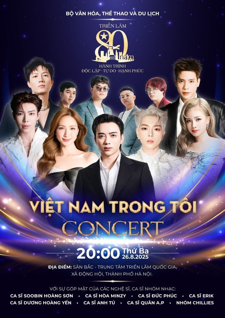 Hàng nghìn người xếp hàng nhận vé và địa điểm concert “Việt Nam trong tôi” tại Đông Anh, Hà Nội 2025.