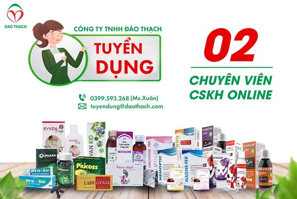 [ĐÀO THẠCH] TUYỂN DỤNG CHUYÊN VIÊN CHĂM SÓC KHÁCH HÀNG ONLINE