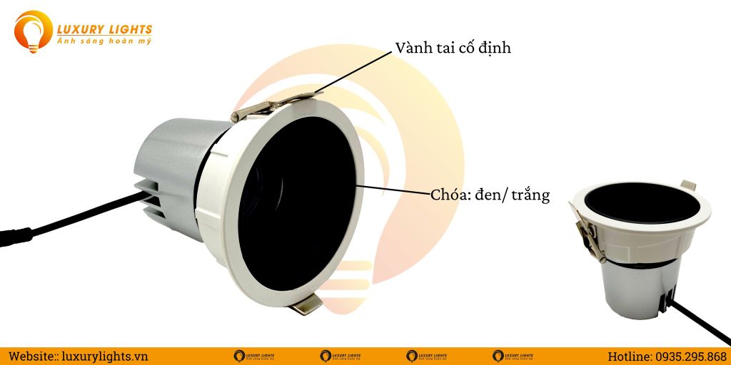 Ánh sáng 3000K 4000K 5000K trên đèn LED Âm Trần Chiếu Điểm GSDSL-A