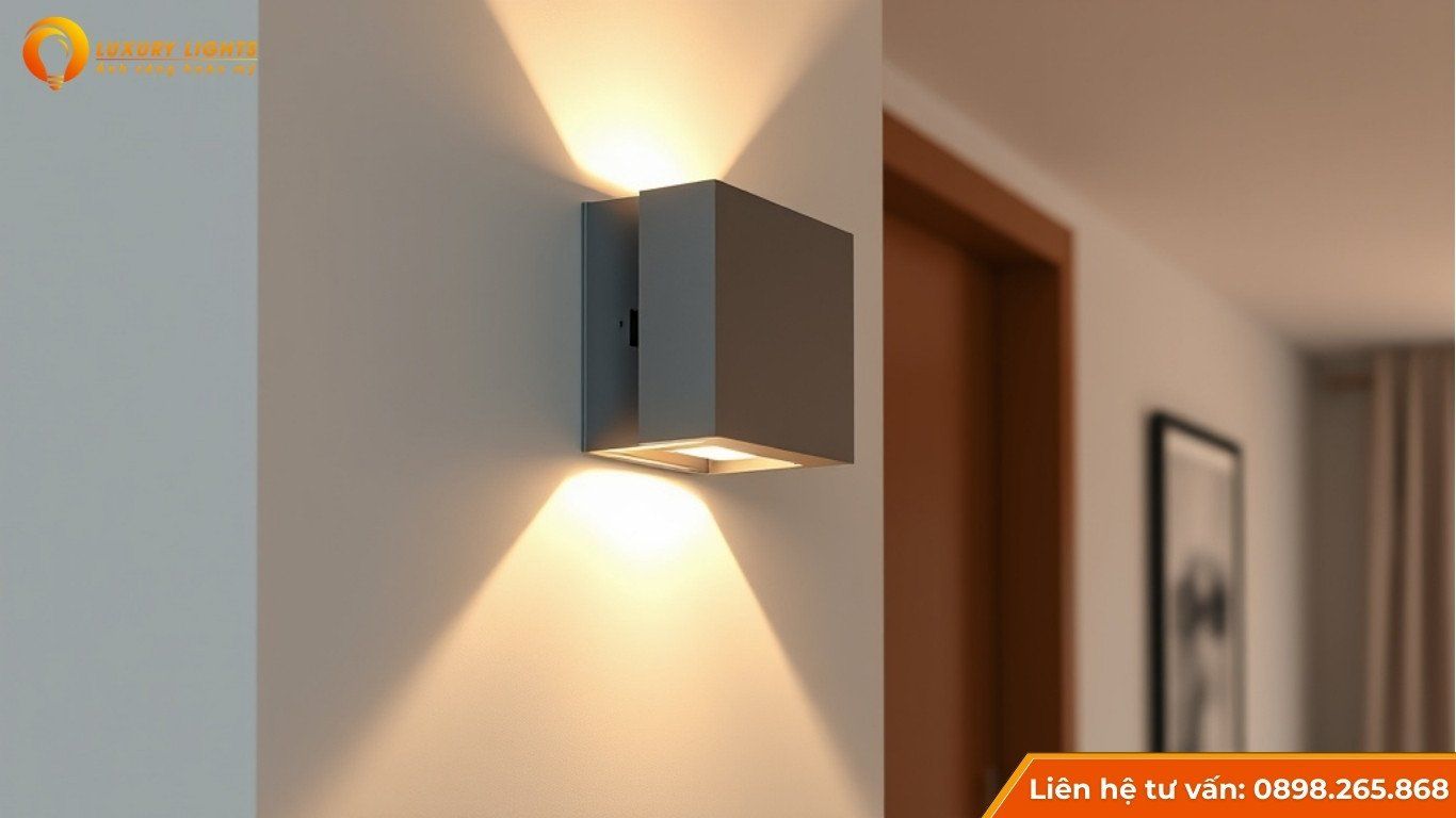 Đèn ốp tường vuông hiện đại
