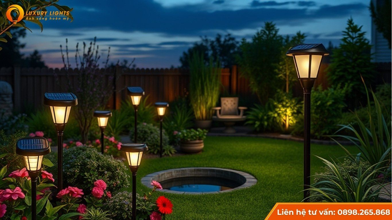 Đèn năng lượng mặt trời sân vườn