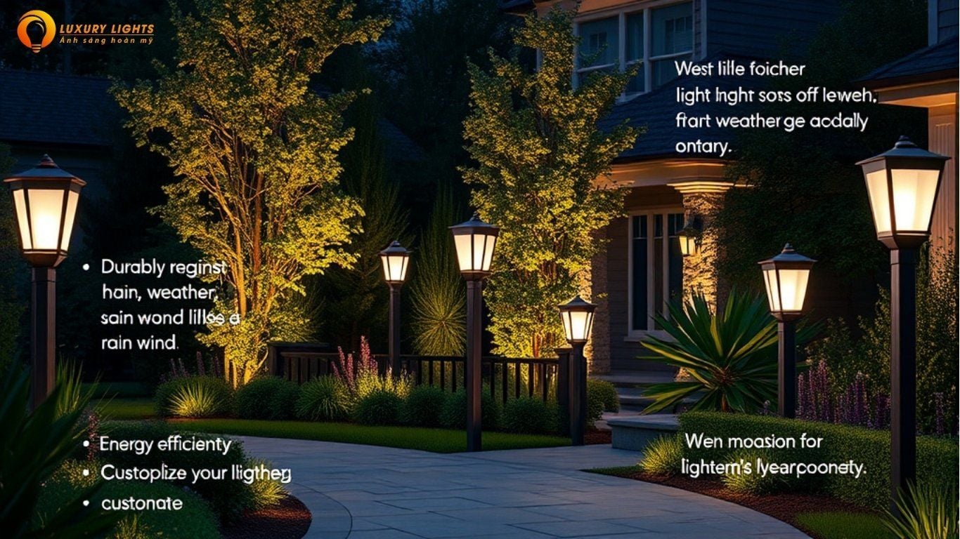 Ưu điểm của đèn trụ cột trong kiến trúc ngoại thất