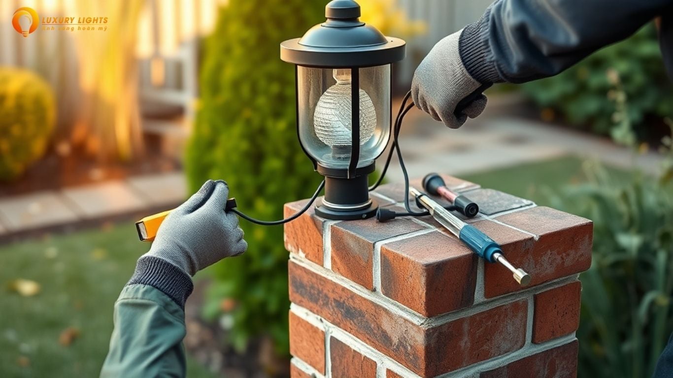 Hướng dẫn lắp đặt đèn trụ cột đúng cách