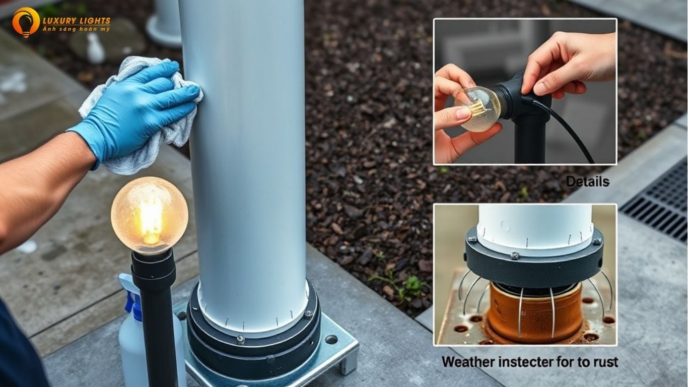Cách bảo trì và vệ sinh đèn trụ cột