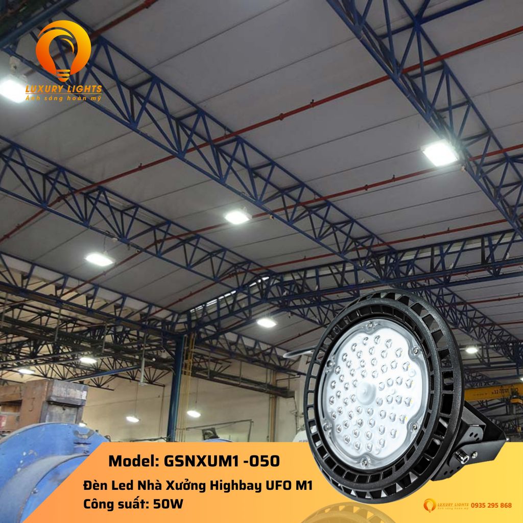 Đèn Led Công Nghiệp Nhà Xưởng Highbay 50W - GSNXUM1-050
