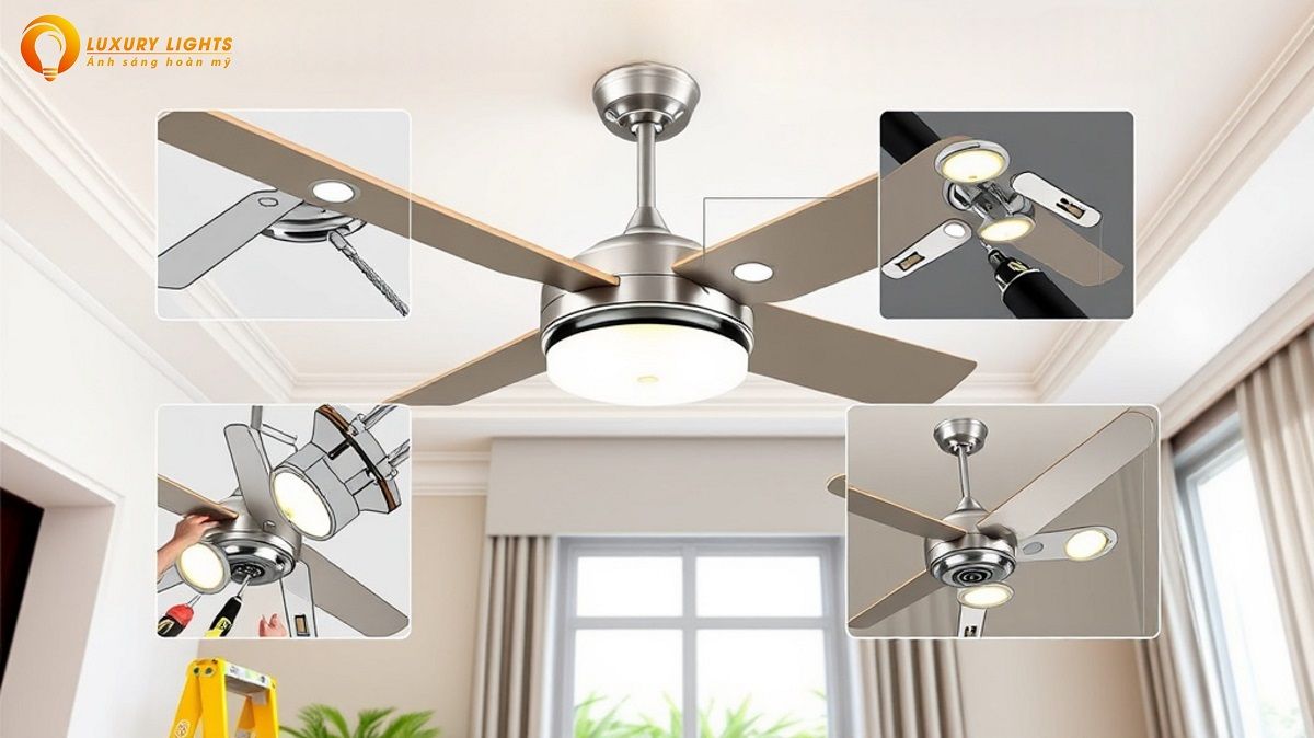 Hướng Dẫn Lắp Đặt Và Bảo Dưỡng Quạt Trần Đèn