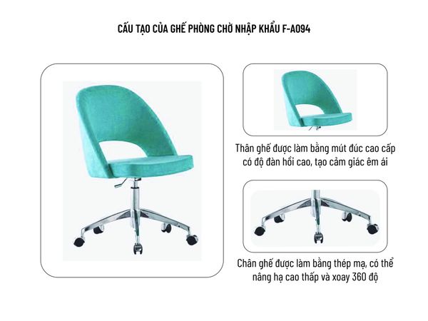 ghế phòng chờ nhập khẩu f-a094