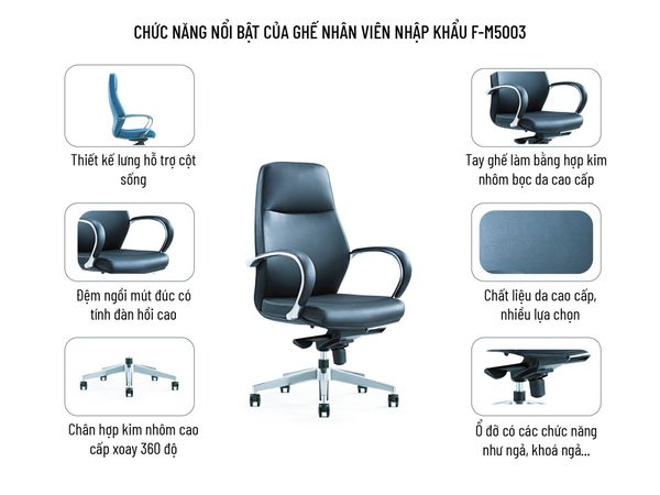 ghế nhân viên nhập khẩu f-m5004