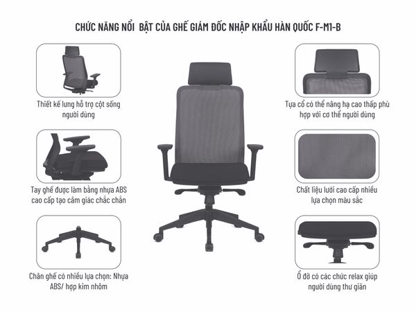 Ghế giám đốc hàn quốc f-m1-b