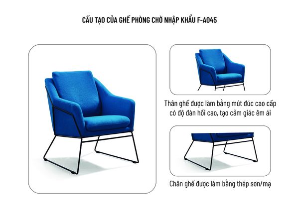 ghế phòng chờ nhập khẩu f-a045