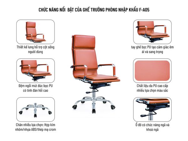 Ghế giám đốc nhập khẩu f-a05