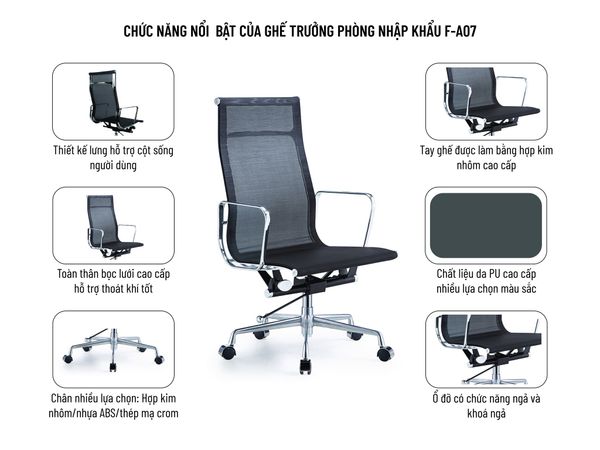 ghế giámđốc nhập khẩu f-a07