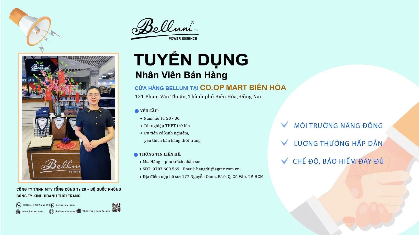 BELLUNI #TUYỂN_DỤNG NHÂN VIÊN BÁN HÀNG TẠI TP. BIÊN HÒA 📣📣📣