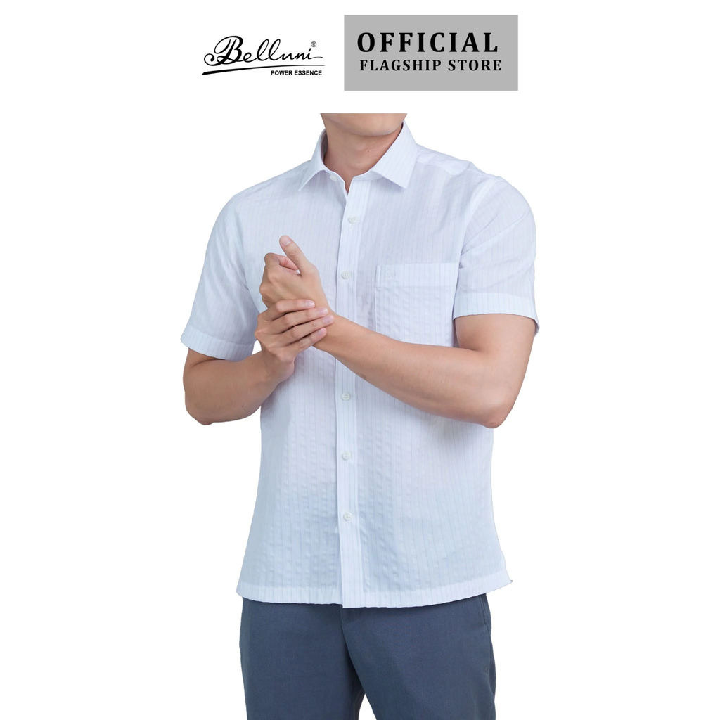 Sơ mi vải sợi dừa - Belluni
