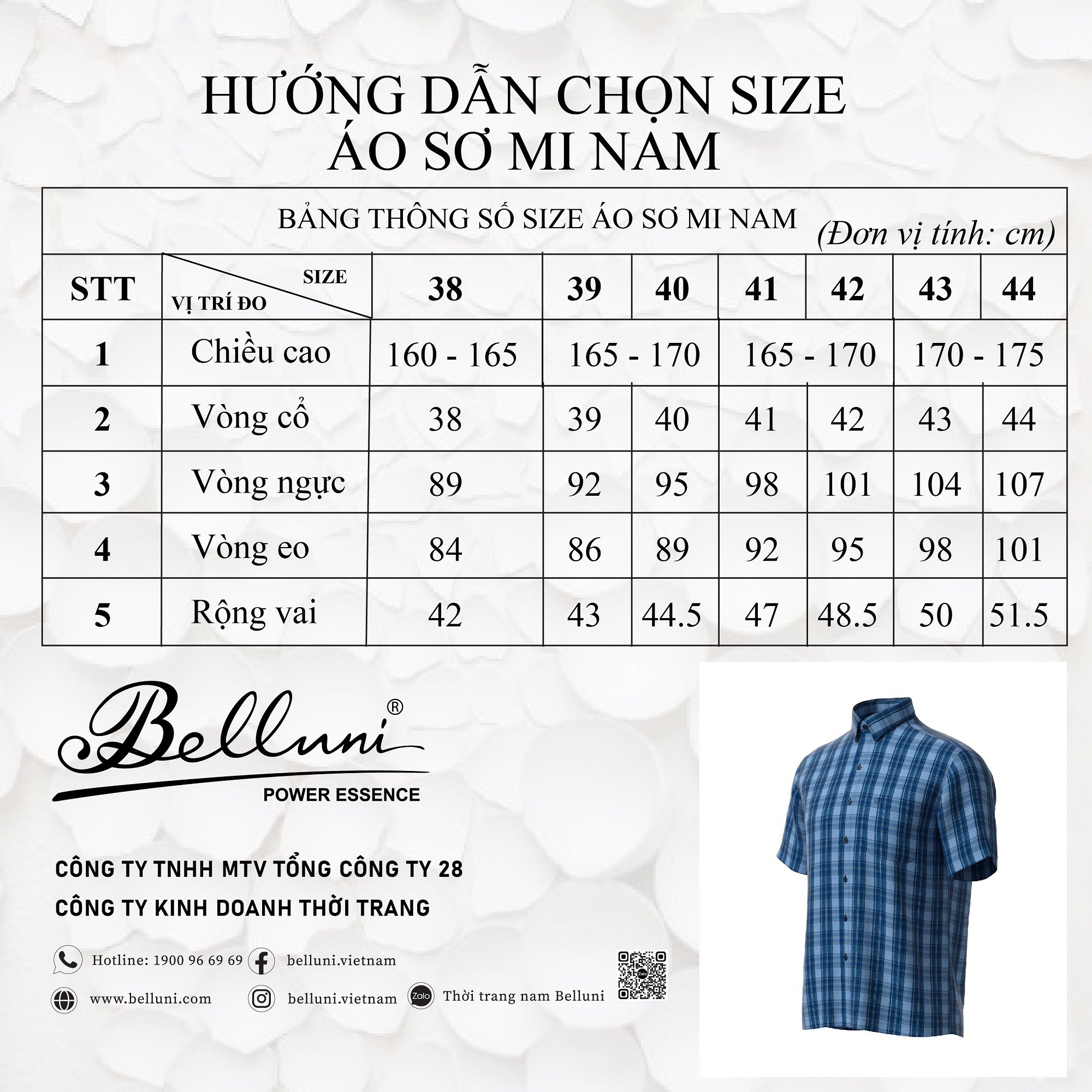 Hướng dẫn chọn Size