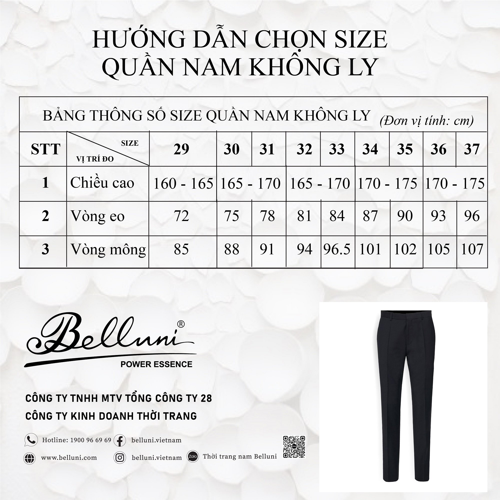 Hướng dẫn chọn Size